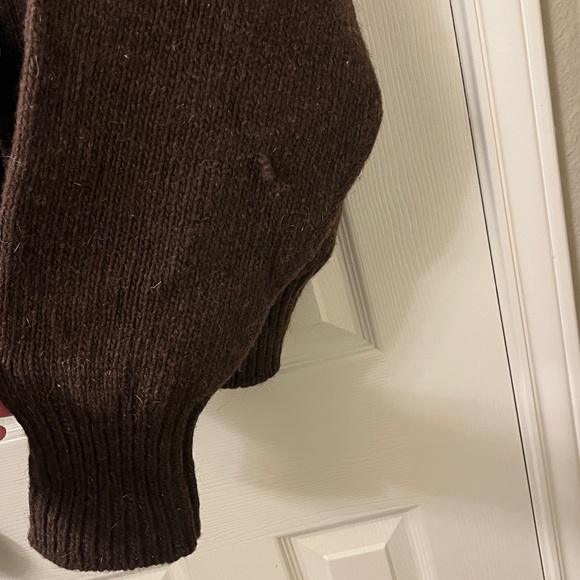 Babaa cardigan no11 earth Brown Wool Button-Up Cardigan - OS - Picture 11 of 12